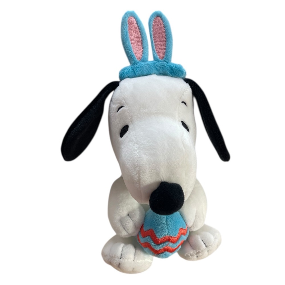 Hallmark Peanuts White Blue Easter Snoopy Plush 6”